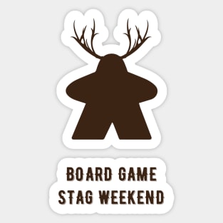 Board Game Stag Weekend Tabletop Gaming Inspired Graphic - Board Gaming Meeple Sticker